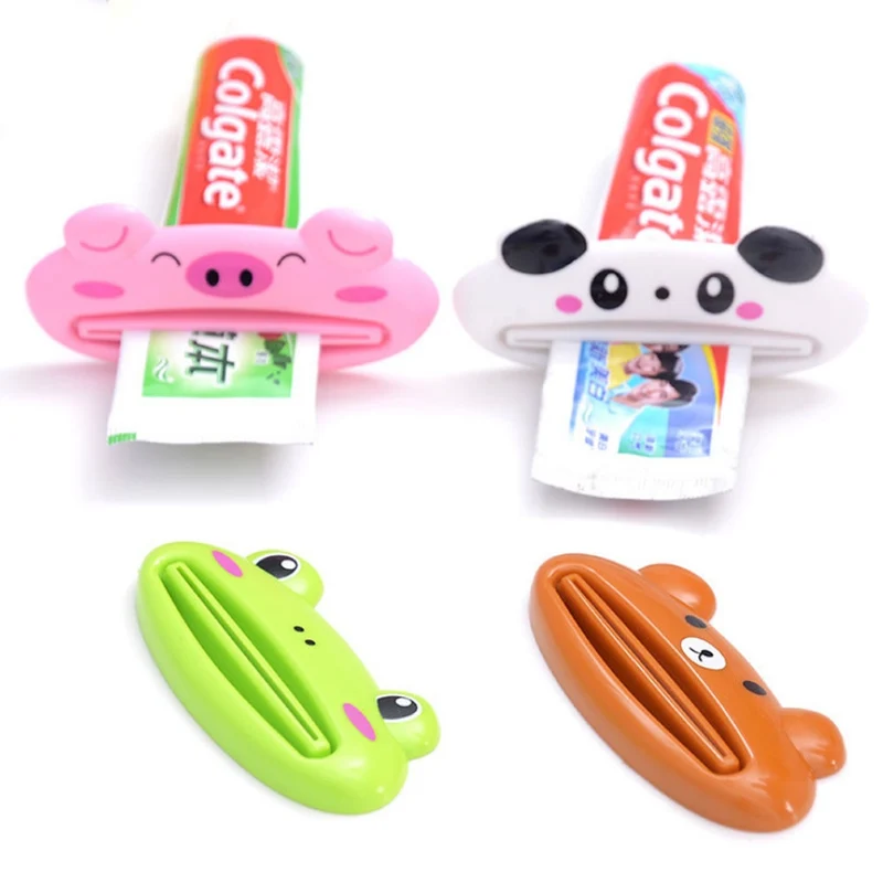 1pcs Animal Easy Toothpaste Dispenser Plastic Tooth Paste Tube Squeezer Useful Toothpaste Rolling Holder For Home Bathroom