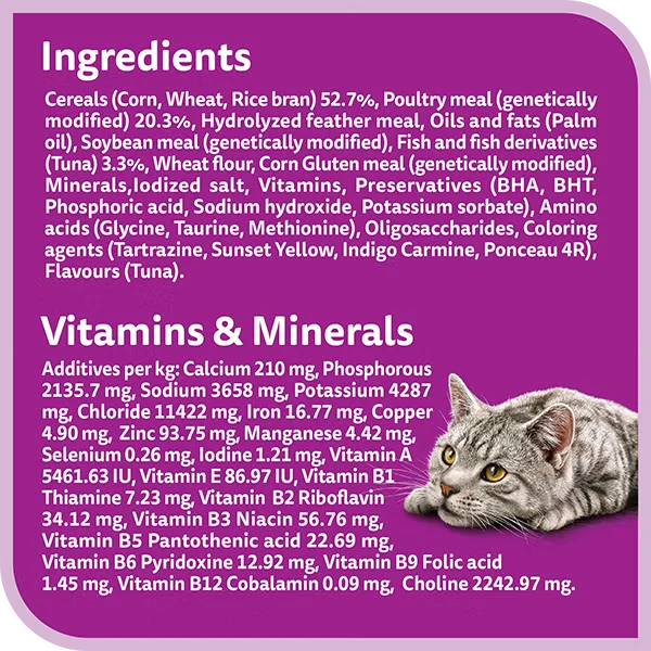 Whiskas Adult 1+ Tuna Flavour Dry Cat Food