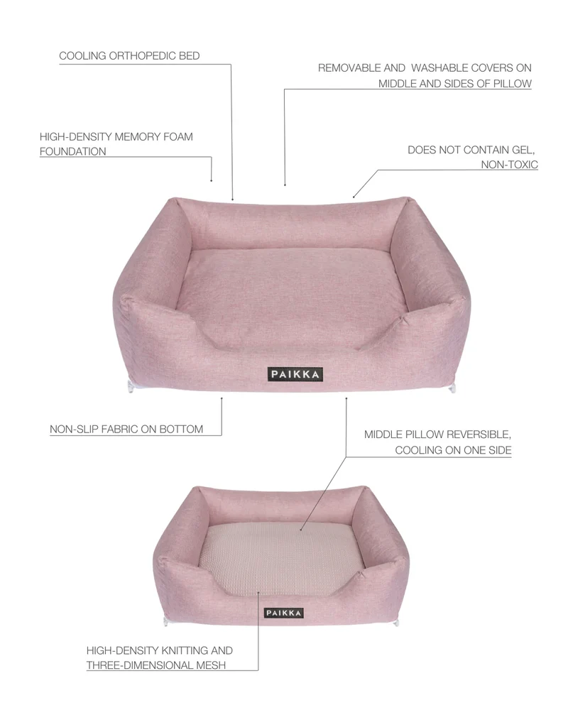 PAIKKA Cooling Orthopedic Dog Bed With Memory Foam