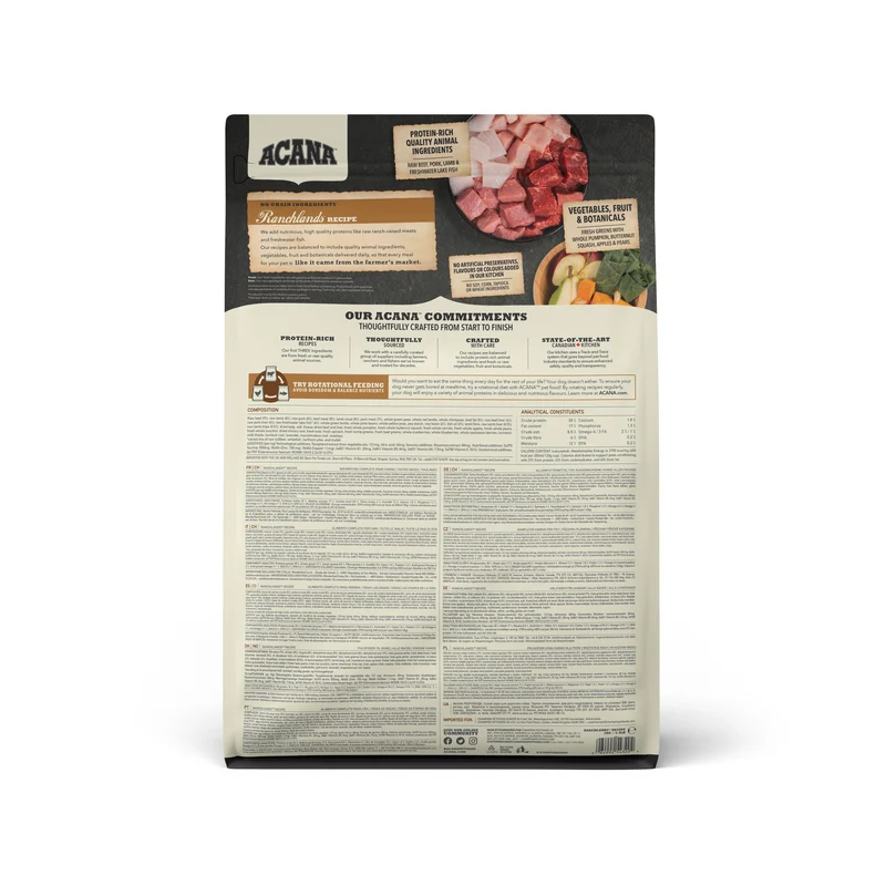 Acana Highest Protein Rachlands Recipe Dry Dog Food 2KG