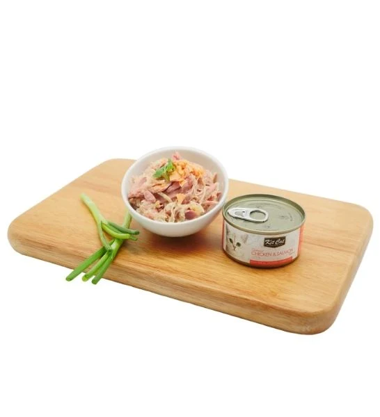 Kit Cat Grain Free Chicken & Salmon Topper Wet Cat Food 80G - Pack of 12