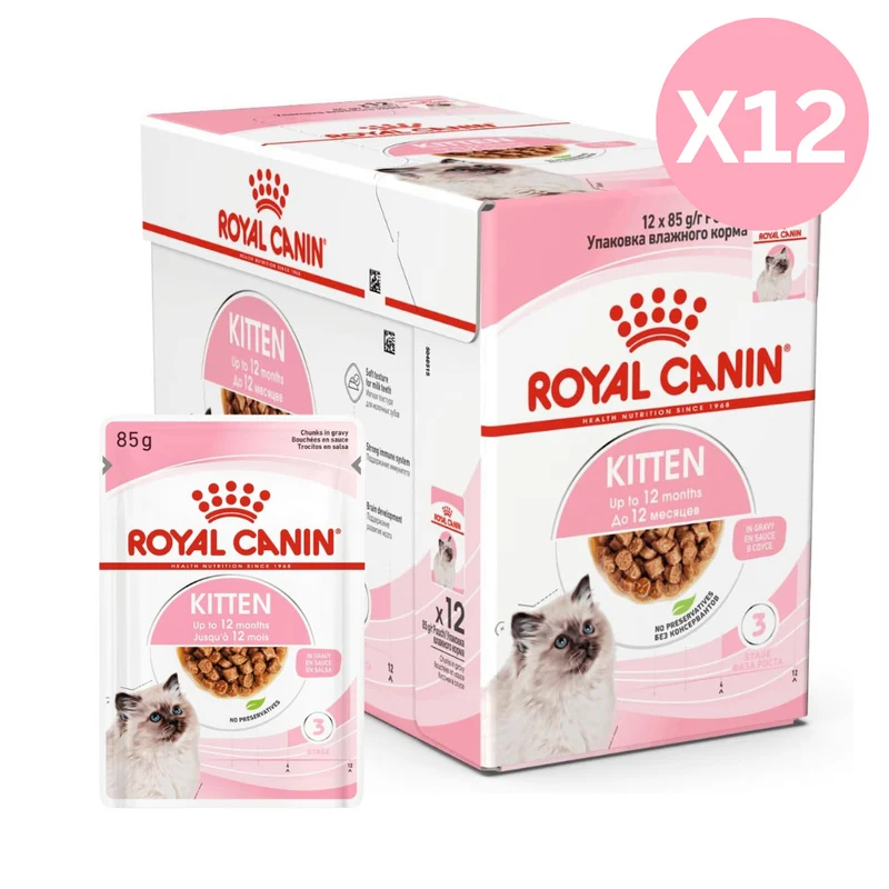 Royal Canin Kitten Instinctive In Gravy Wet Food 85G - Pack of 12