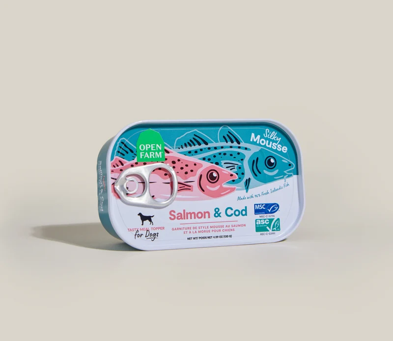 Open Farm Salmon & Cod Meal Topper Mousse In Can For Dogs 130G
