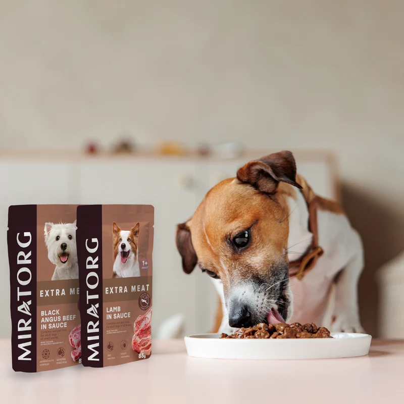 Miratorg Extra Meat With Lamb In Sauce For Adult Dog Wet Food 85g