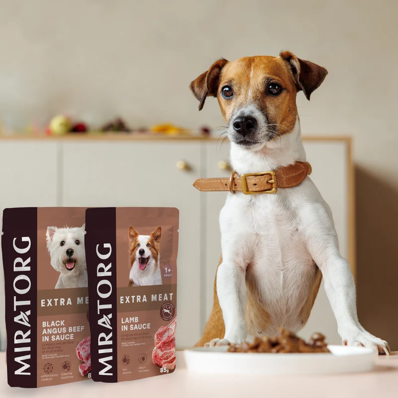Miratorg Extra Meat With Lamb In Sauce For Adult Dog Wet Food 85g