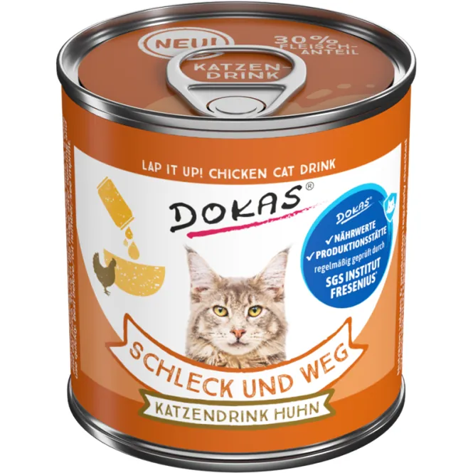 Dokas Cat Snack Schleck+weg Katzendrink Huhn - 100 g