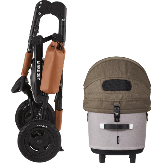 AirBuggy DOME 3 Brake Pet Stroller & Travel System | Handbrake | Slim Fold