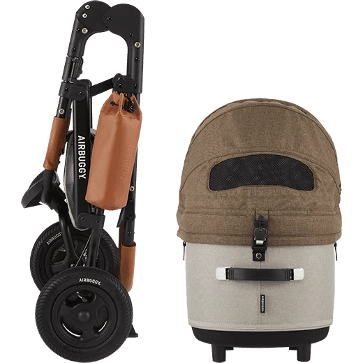AirBuggy DOME 3 Brake Pet Stroller & Travel System | Handbrake | Slim Fold