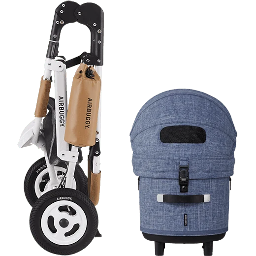 AirBuggy DOME 3 Brake Pet Stroller & Travel System | Handbrake | Slim Fold