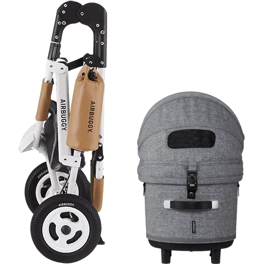 AirBuggy DOME 3 Brake Pet Stroller & Travel System | Handbrake | Slim Fold