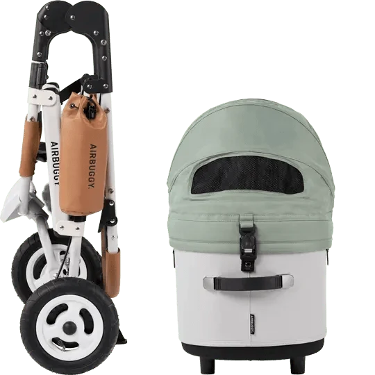 AirBuggy DOME 3 Brake Pet Stroller & Travel System | Handbrake | Slim Fold