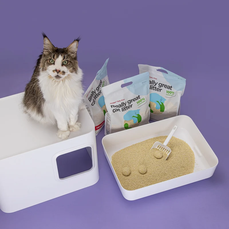 Hoopo Tofu Natural Fine Cat Litter | 7L, 17L