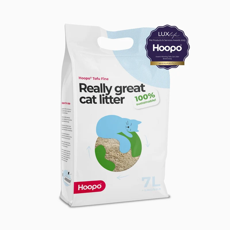 Hoopo Tofu Natural Fine Cat Litter | 7L, 17L