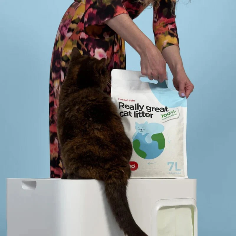 Hoopo Tofu Natural Fine Cat Litter | 7L, 17L