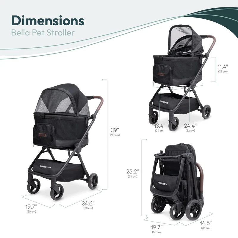 WonderFold P20 Bella Pet Stroller | AutoFold™ Technology