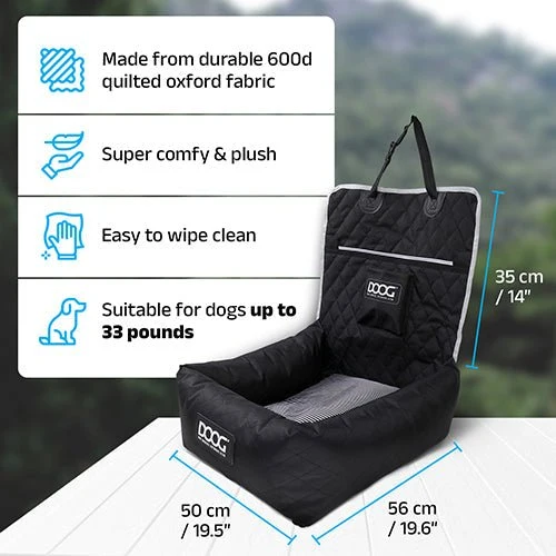 DOOG Dog Car Seat - Small to Medium | 2-in-1 Functionality