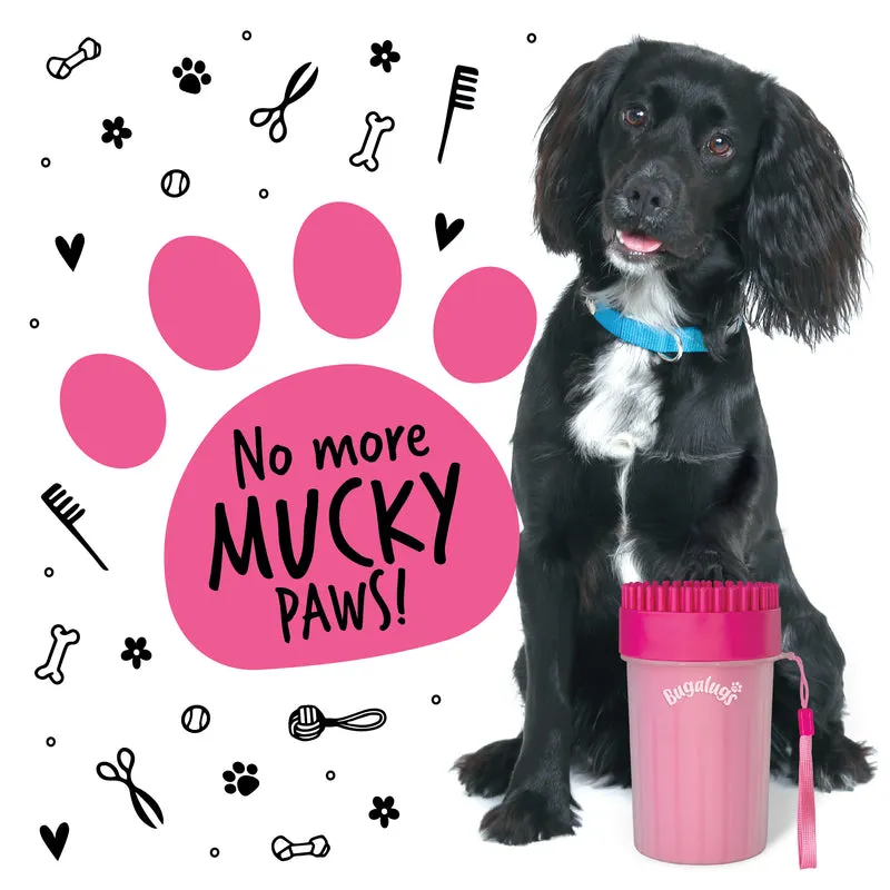 Bugalugs Paw Cleaner Cup For Dogs & Cats Pink