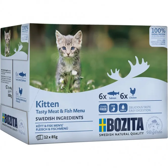 Bozita Pouch Häppchen in Soße – Kittenfutter