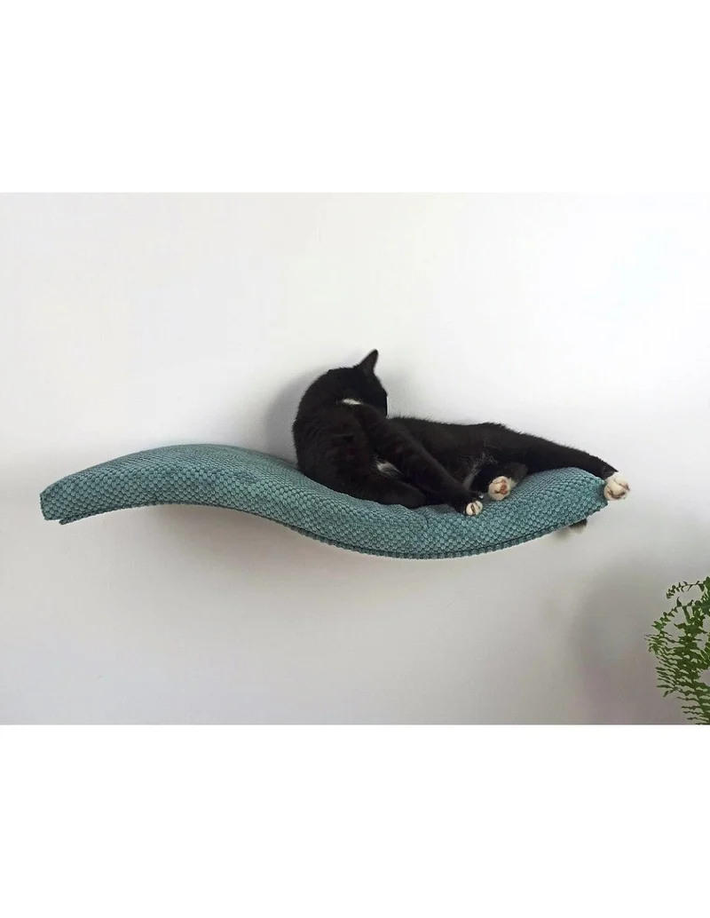 Cat's Atelier Metal Base Cat Wall Shelf WAVE | 75 cm Symmetrical Right