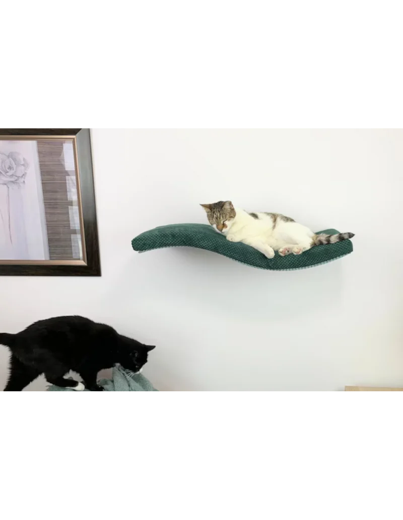Cat's Atelier Metal Base Cat Wall Shelf | WAVE 95 cm Unymmetrical Left