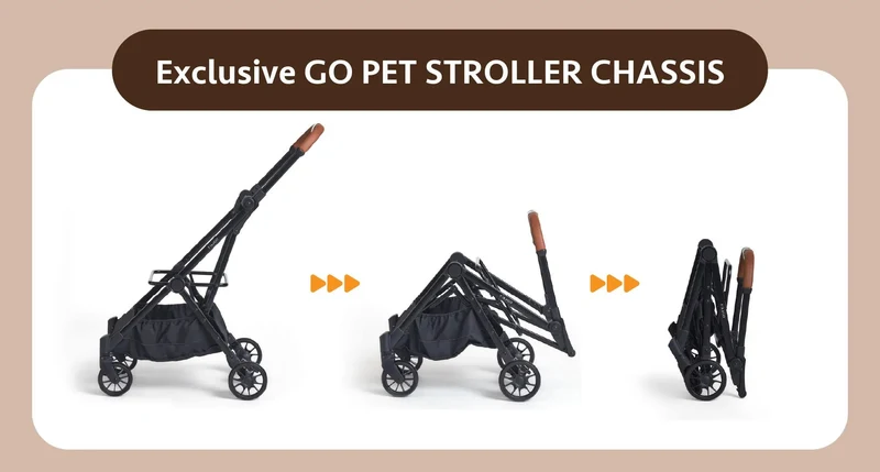 FikaGO GO Pet Stroller Frame | One Click Fold
