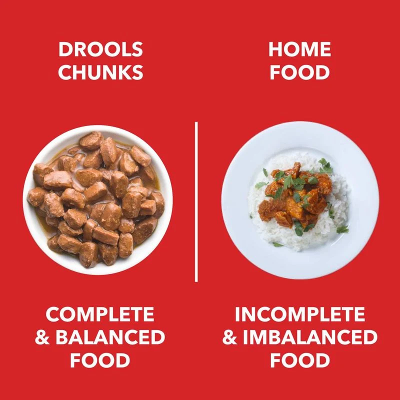Drools Chicken & Chicken Liver Chunks In Gravy Puppy Wet Food 10+2 Free - 12x60g