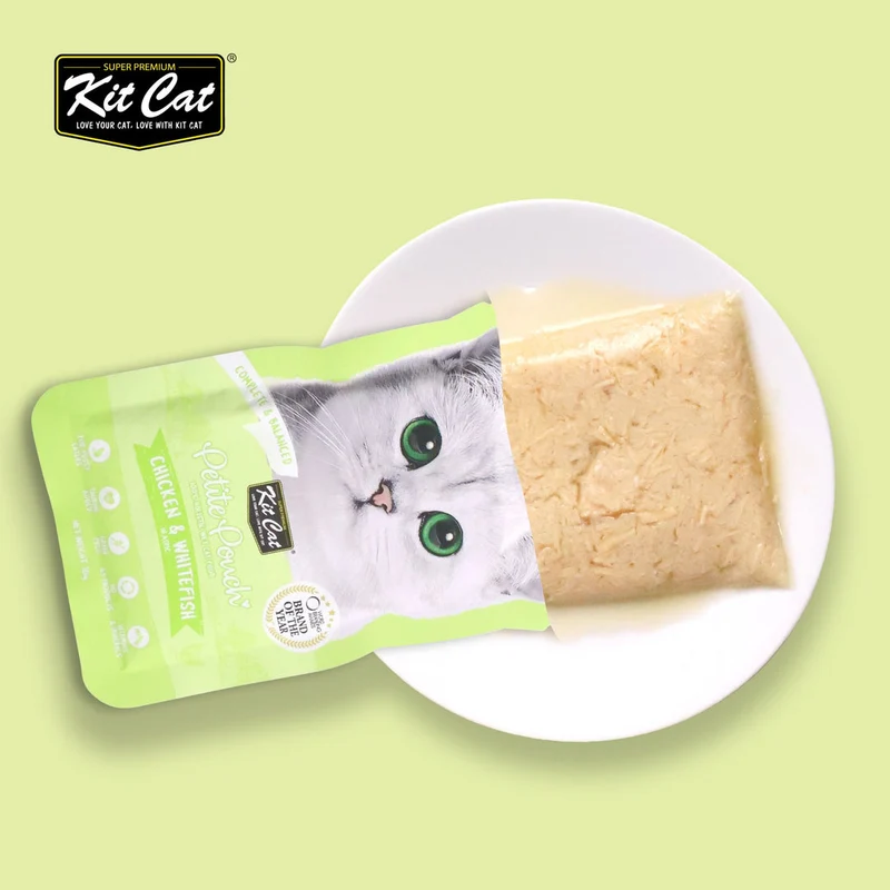 Kit Cat Petite Pouch - Chicken & Whitefish In Aspic Wet Cat Food 70G