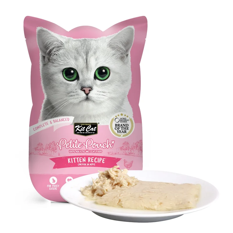Kit Cat Petite Pouch - Kitten Chicken In Aspic Wet Cat Food 70G