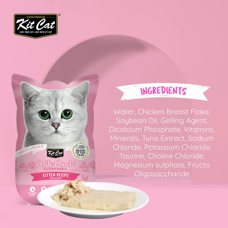 Kit Cat Petite Pouch - Kitten Chicken In Aspic Wet Cat Food 70G