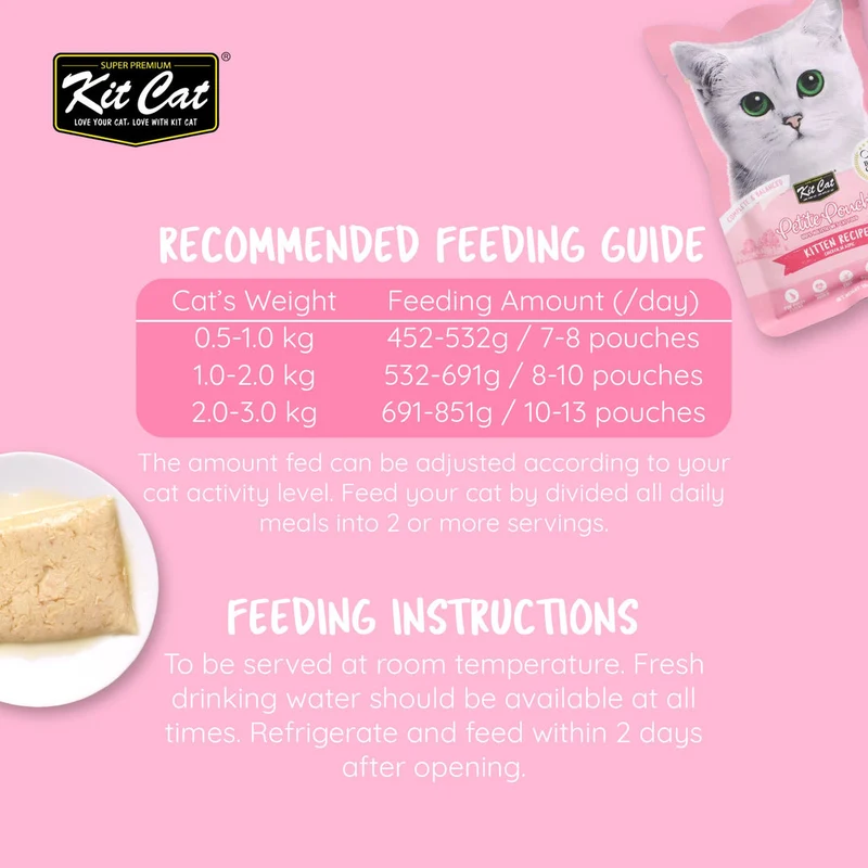 Kit Cat Petite Pouch - Kitten Chicken In Aspic Wet Cat Food 70G