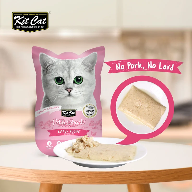 Kit Cat Petite Pouch - Kitten Chicken In Aspic Wet Cat Food 70G