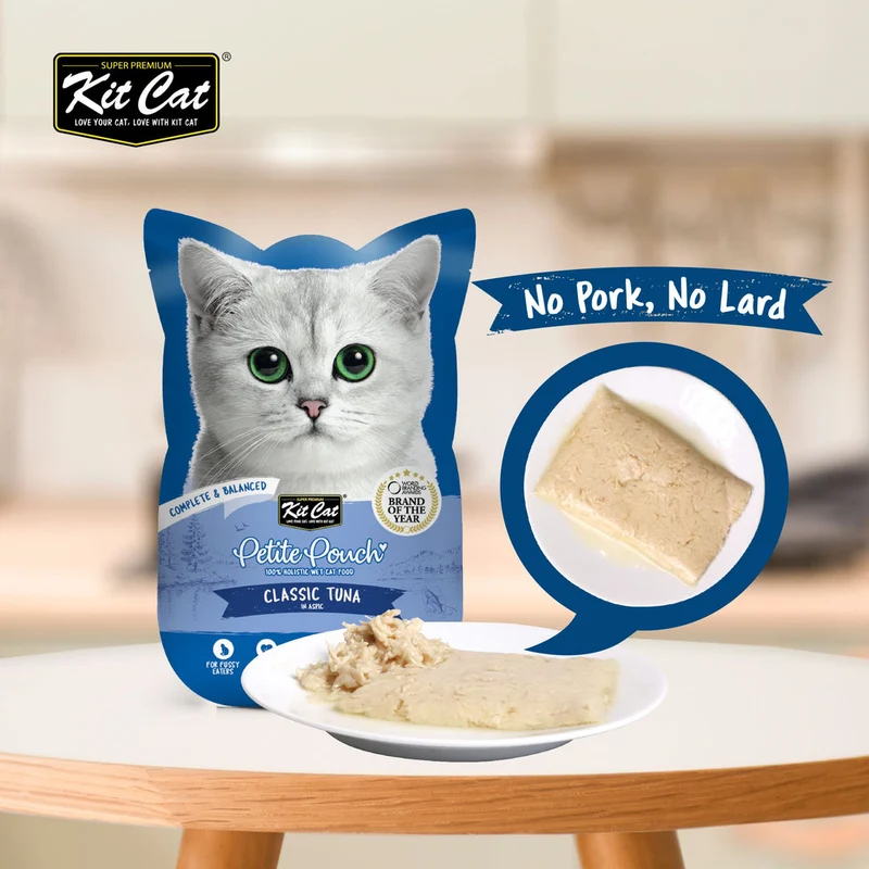 Kit Cat Petite Pouch - Classic Tuna In Aspic Wet Cat Food 70G