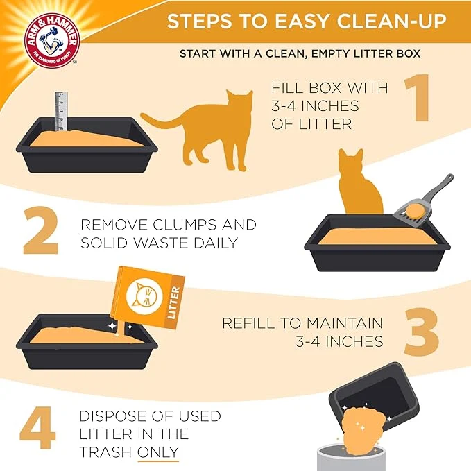 Arm&Hammer Unscented Multi-Cat Clumping Cat Litter 9.07Kg