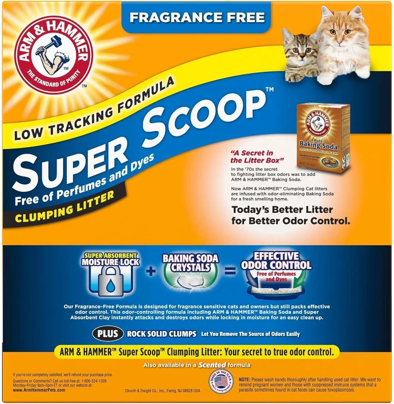 Arm&Hammer Fragrance-Free Super Scoop Clumping Cat Litter
