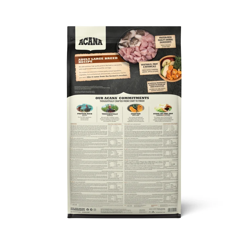 Acana Adult Large Breed Recipe Dry Dog Food 11.4KG