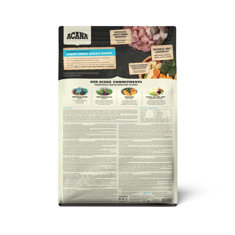 Acana Small Breed Recipe Puppy Dry Dog Food 2KG