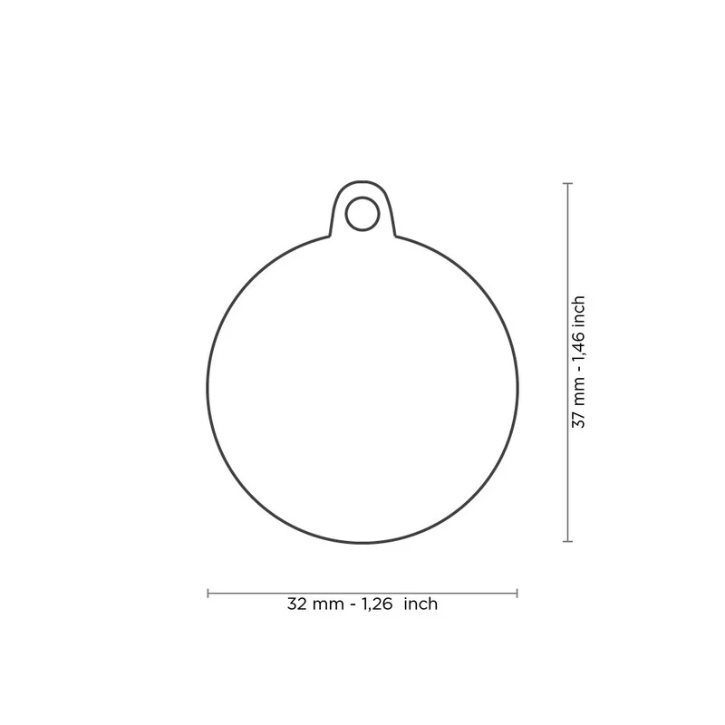 My Family Bronx Rhombus The Boss Round ID Tag - ENGLISH BRASS/BIG