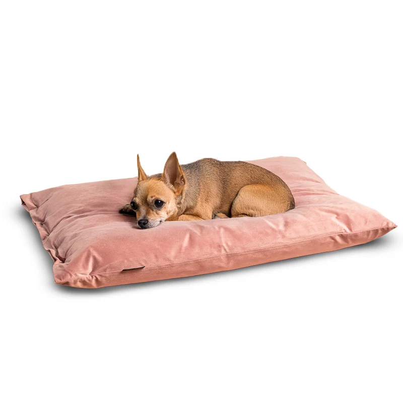 Regalia Velvet Deep Duvet Non-Slip Dog Bed - Rose/Medium