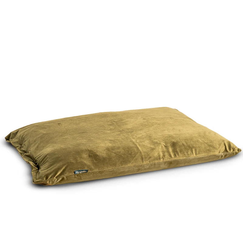 Regalia Velvet Deep Duvet Non-Slip Dog Bed - Green/Large