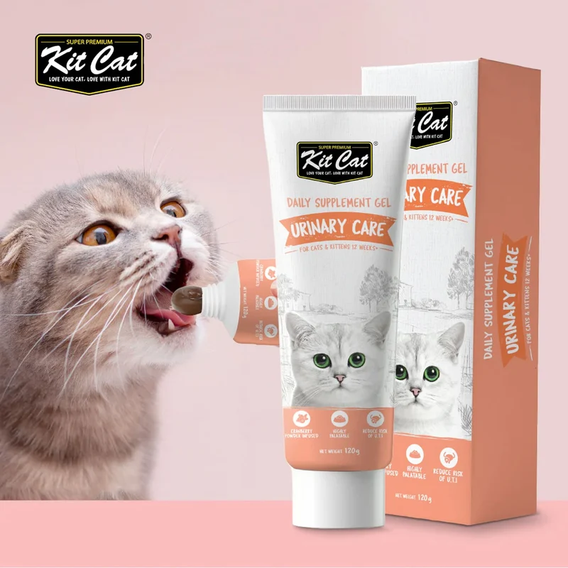 Kit Cat Daily Nutritional Supplement Gel Urinary Care for Cats & Kittens 120G