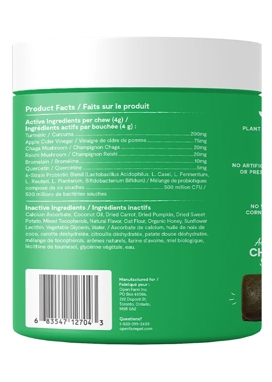 Open Farm Immune Chews Supplement for Dogs - 360G