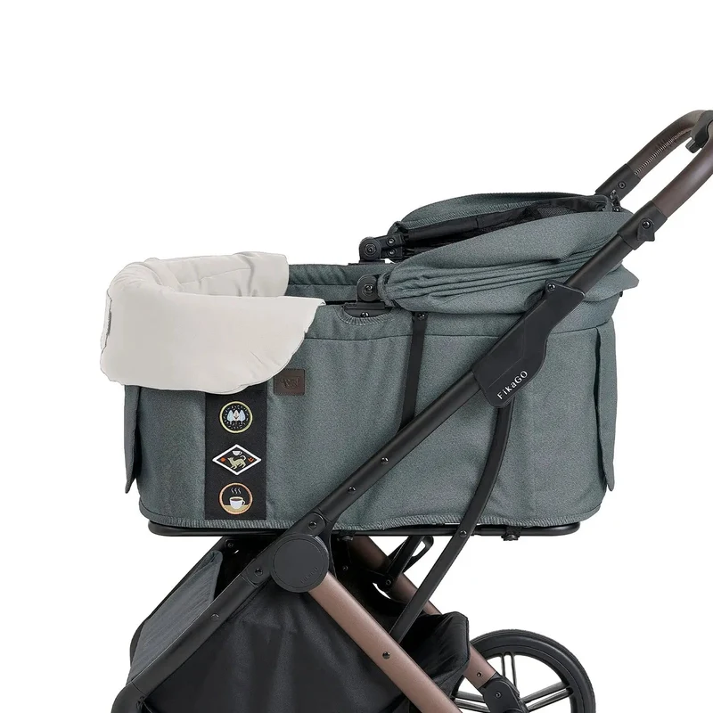 FikaGO Pet Pram Cushion | Reversible & Magnetic