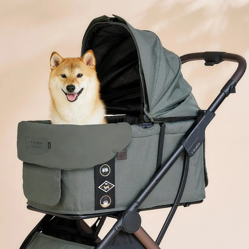FikaGO Pet Pram Cushion | Reversible & Magnetic