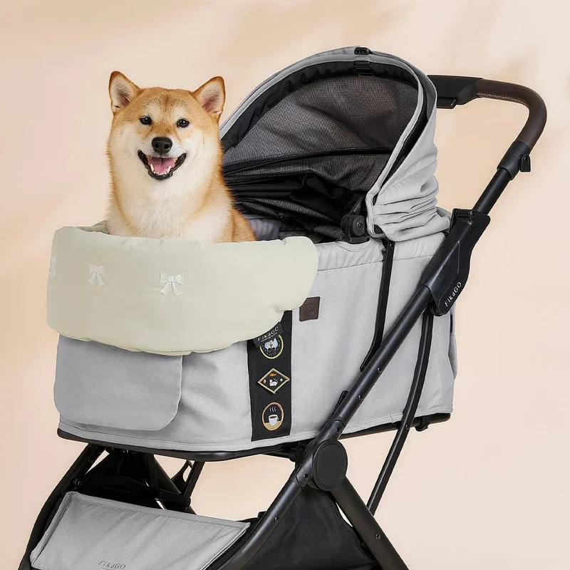 FikaGO Pet Pram Cushion | Reversible & Magnetic