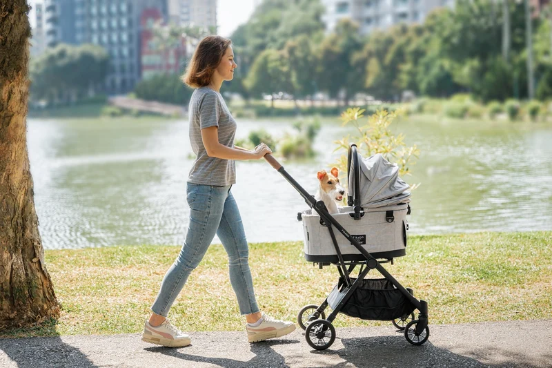 FikaGO Flytta Plus Detachable Pet Stroller | 3-in-1 Pet Travel System