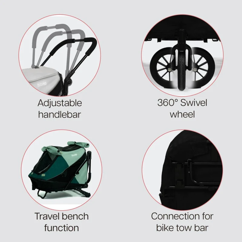 InnoPet Noah Dog Stroller, Bike Trailer & Travel Crate