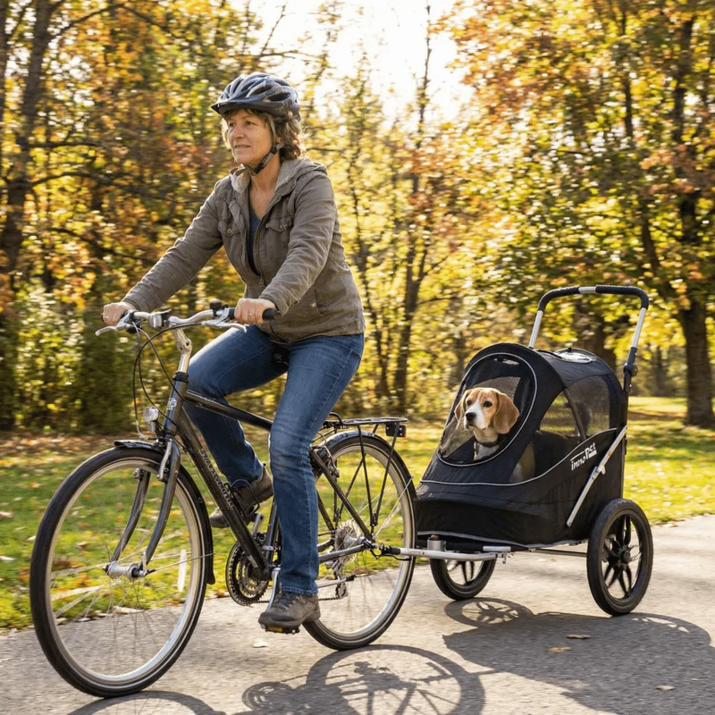 InnoPet Sporty EVR Dog Stroller & Bike Trailer | Free Rain Cover + Tow Bar