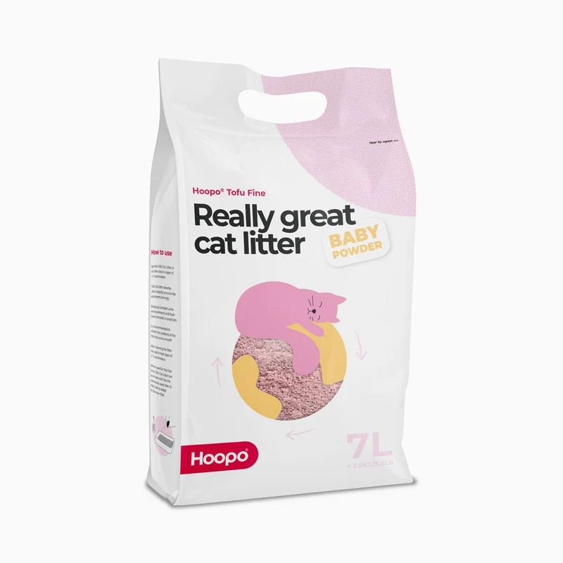 Hoopo Tofu Fine Baby Powder Cat Litter | 7L, 17L