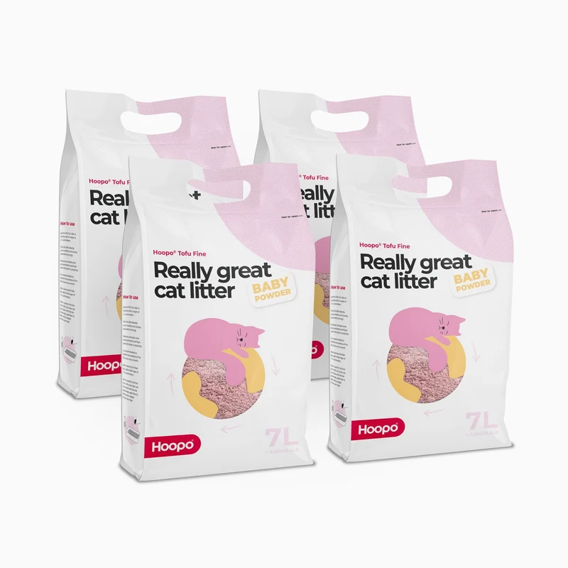 Hoopo Tofu Fine Baby Powder Cat Litter | 7L, 17L