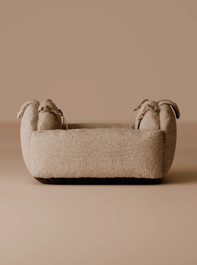 By Teddy The Cosy Dog Car Seat | 3-in-1 | Vegan Sherpa Fabric